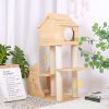 GalaxyCat Oasis - Premium Wooden Multi-Level Cat Climber with Space Capsule Cat Tower