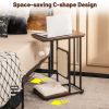 C- Shaped Cat Side Table Cat Tree with Scratching Board