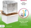 Foil Insulated Box Liners 6" x 6" x 6"; Pack of 50 Insulated Shipping Boxes for Frozen Food; Double-Layer Bubble Insulated Shipping Containers; Cold S