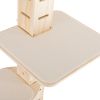 9' Adjustable Height Floor-to-Ceiling Cat Tree, Multi-Level Cat Vertical Cat Condo, Cat Climbing Frame Activity Center with Perching Shelves for Indoo