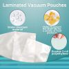 Pack of 500 Laminated Vacuum Pouches; Clear 16 x 22. Poly-Nylon Vacuum Food Bags 16x22. Thickness 3 mil Thick. Plastic Bags for Packing and Storing. P