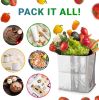 Insulated Box Liners Pack of 50 Thermal Box Liners 8x8x8 Box Size; Metalized Cold Shipping Boxes with Gusseted Bottom 8 x 8 x 8 for Frozen Food with A