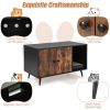 Cat Litter Box Enclosure with Double Door Cabinet