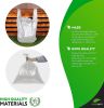 White Bio Plastic Bags with Handles 11.5 x 6.5 x 21; Pack of 1000 Large Polyethylene Plastic Bags for Small Business; Single Use Plastic Grocery Bags