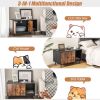 Cat Litter Box Enclosure with Double Door Cabinet