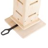 9' Adjustable Height Floor-to-Ceiling Cat Tree, Multi-Level Cat Vertical Cat Condo, Cat Climbing Frame Activity Center with Perching Shelves for Indoo