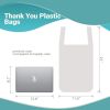 Pack of 1000 Gracias Plastic Bags 11.5 x 6.5 x 21. Carry-Out T-Shirt Bags 11 1/2 x 6 1/2 x 21. Thickness 0.65 mil. Reusable Preprinted Shopping Bags.