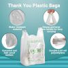 Pack of 1000 Gracias Plastic Bags 11.5 x 6.5 x 21. Carry-Out T-Shirt Bags 11 1/2 x 6 1/2 x 21. Thickness 0.65 mil. Reusable Preprinted Shopping Bags.