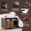 Cat Litter Box Enclosure with Storage Compartments and Pet Scratcher