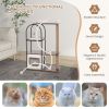 47 Inch Tall Cat Tree Tower Top Perch Cat Bed with Metal Frame